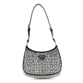 Satin Crystal Cleo Adjustable Strap Shoulder Bag Metal
