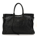 Arena Lambskin Brass Hardware Le City Travel Bag Black