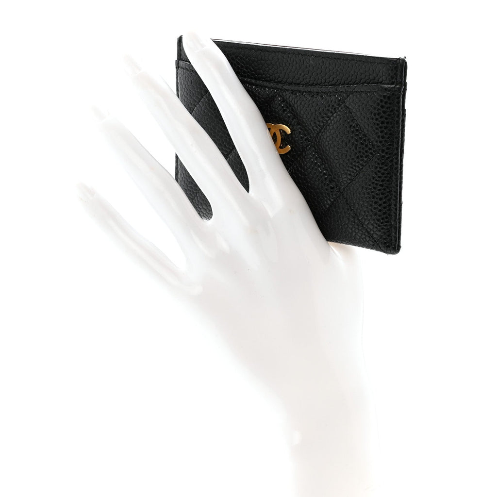 Caviar Quilted  Holder Black