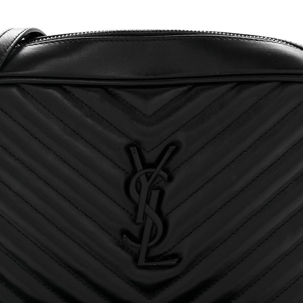 Calfskin Matelasse Monogram Monochrome Lou Camera Bag Black