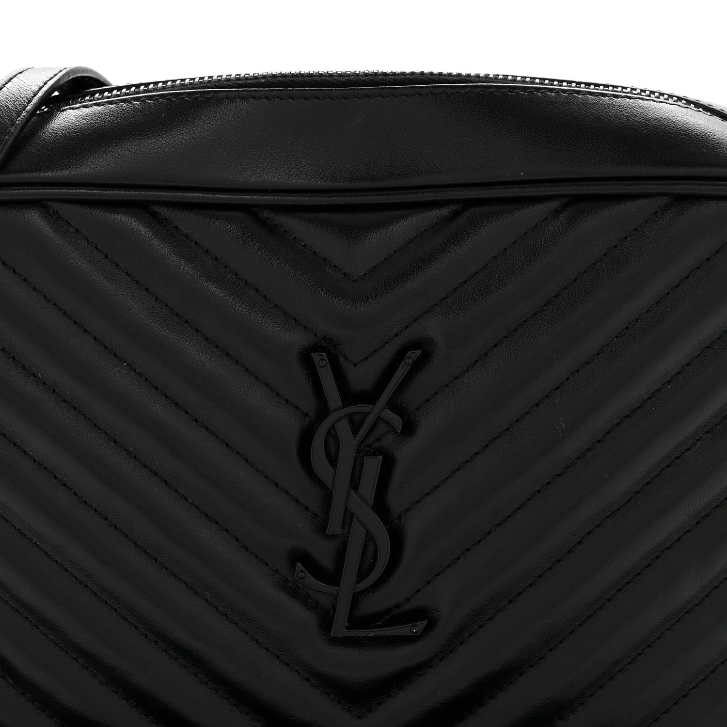 Calfskin Matelasse Monogram Monochrome Lou Camera Bag Black
