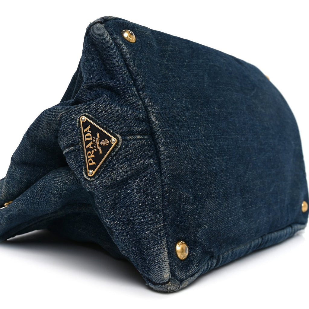 Denim Logo Tote Avio