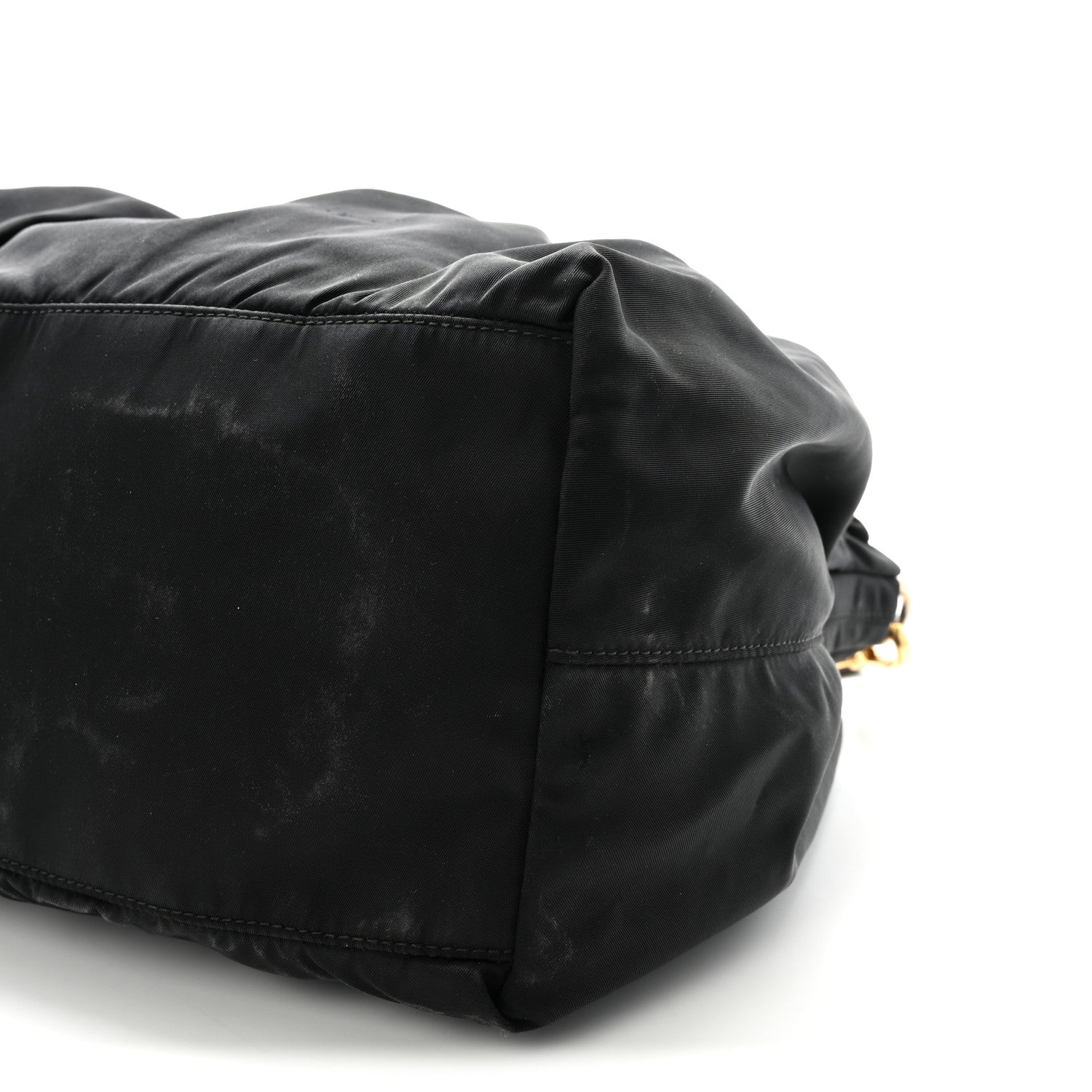 Tessuto Nylon Bow Shoulder Bag Black