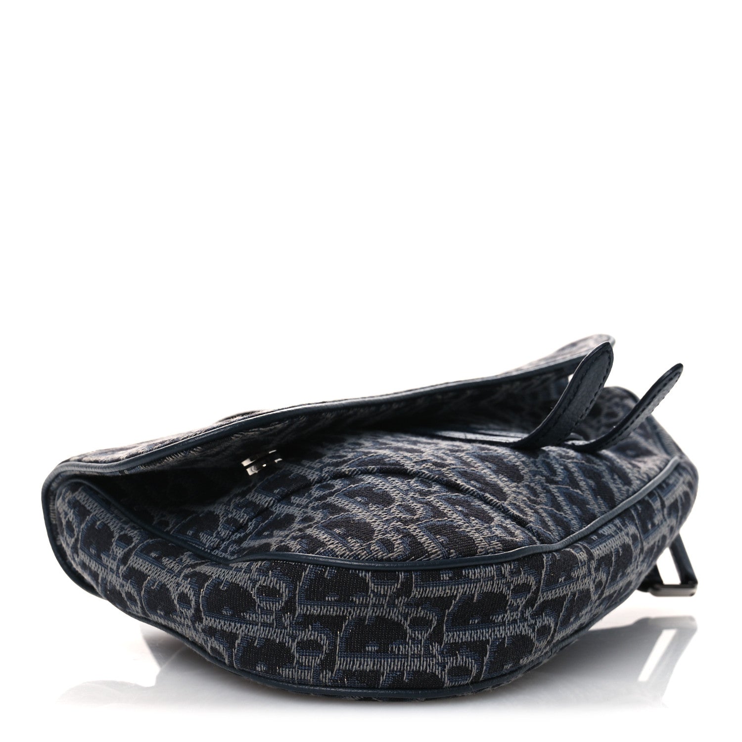 Oblique Mens Saddle Bag Black Blue