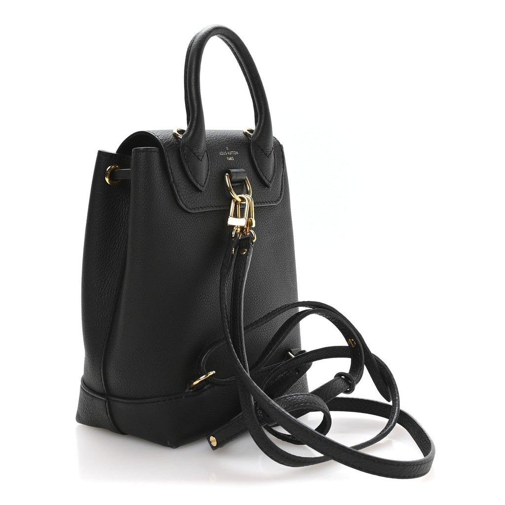 Calfskin Lockme Mini Backpack Black