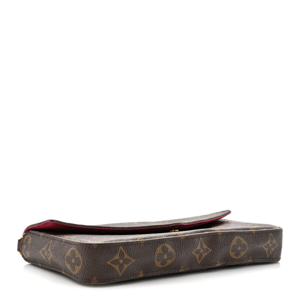 Monogram Pochette Felicie Chain Wallet Fuchsia