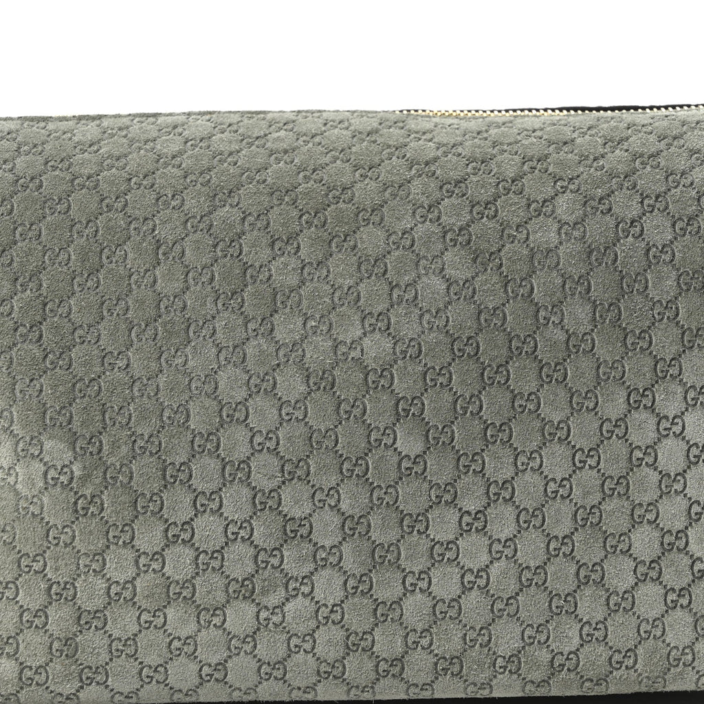 Suede GG Monogram Half Horsebit Medium Shoulder Bag Sage
