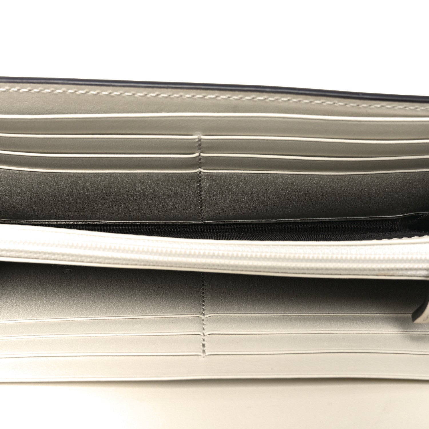 Calfskin Sylvie Continental Wallet White