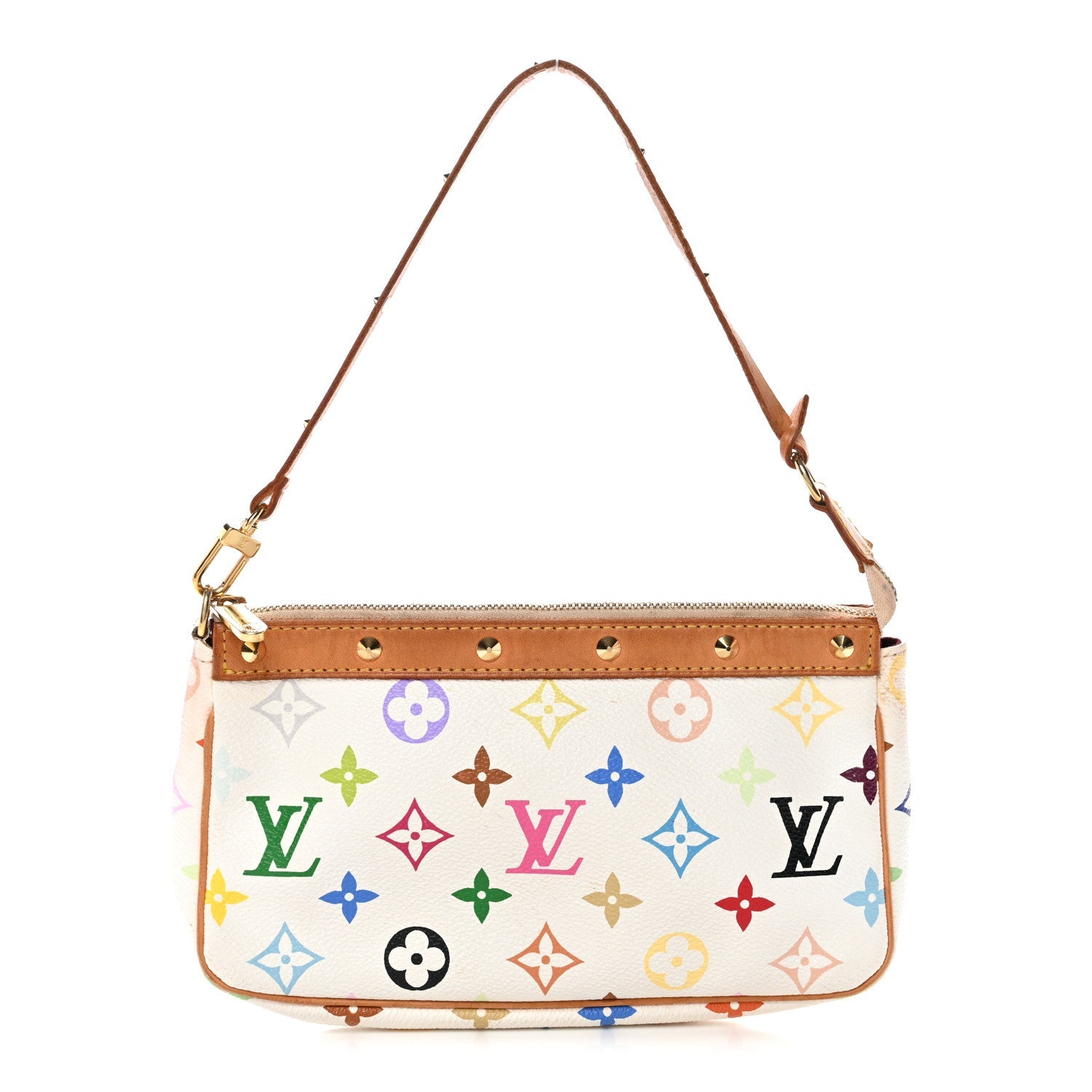 Monogram Multicolor Pochette Accessories White