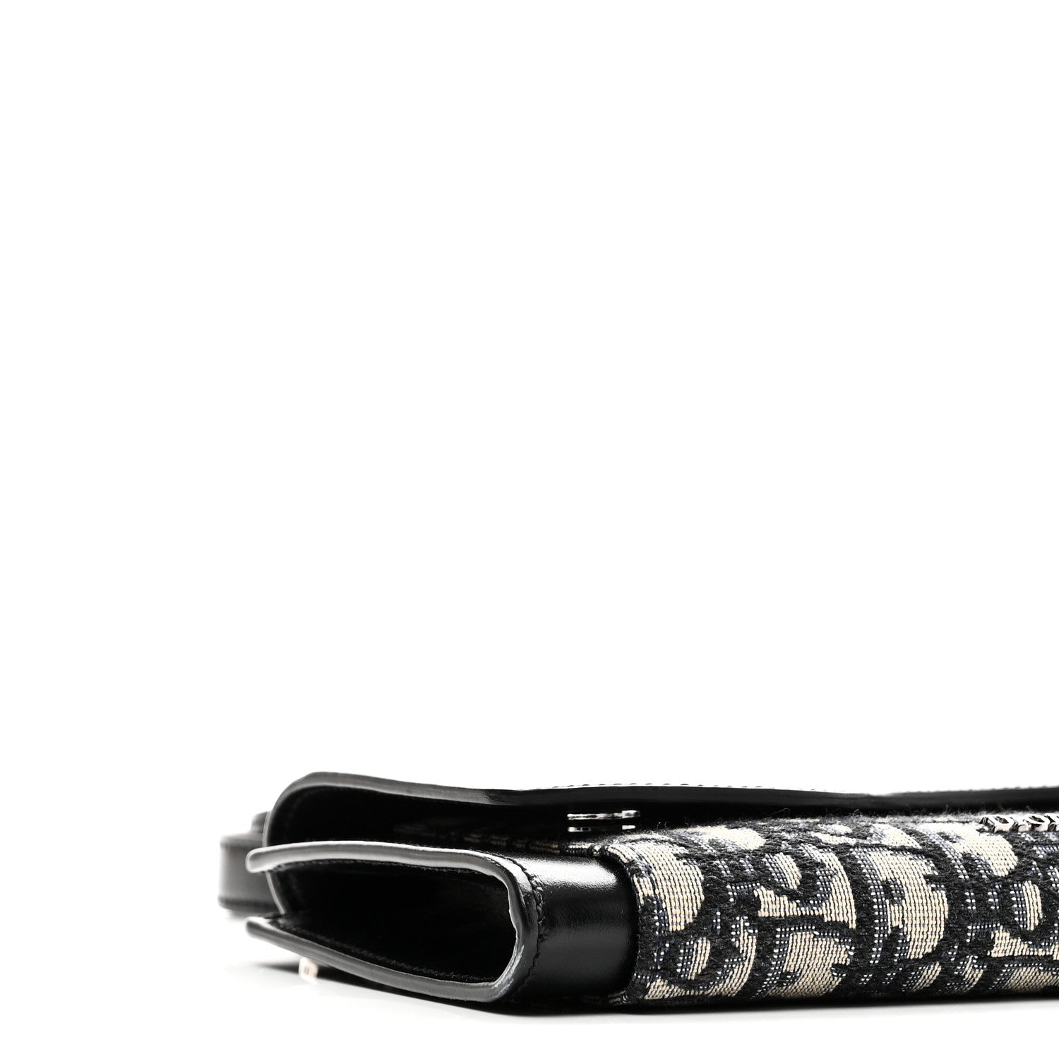 Oblique Smooth Calfskin Elite Wallet On Strap Black Blue