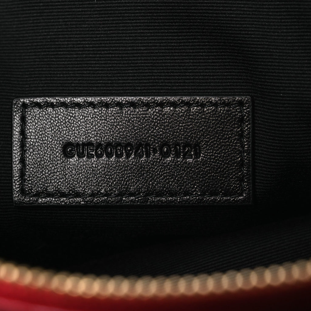 Grained Lambskin Quilted Mini Becky Double Zip Bag Rouge Eros