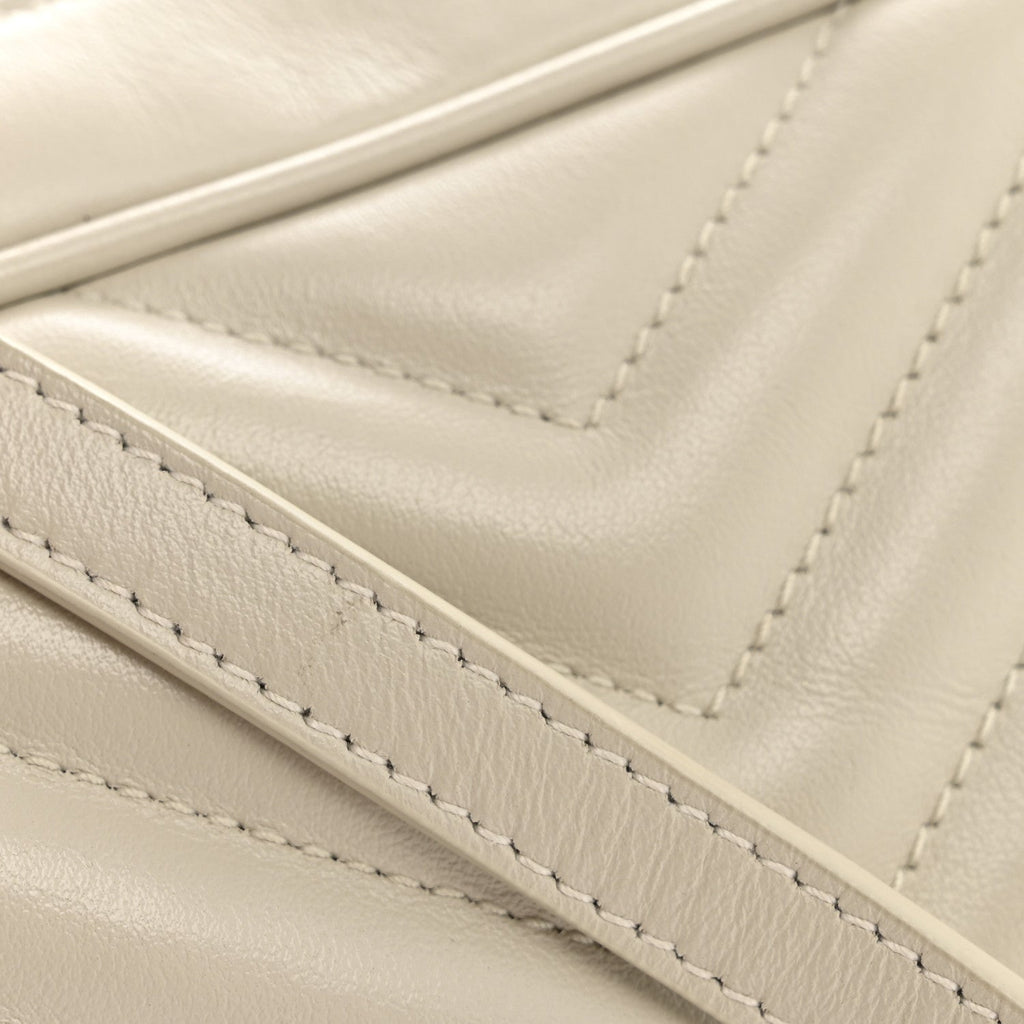 Calfskin Matelasse Monogram Lou Camera Bag Crema Soft