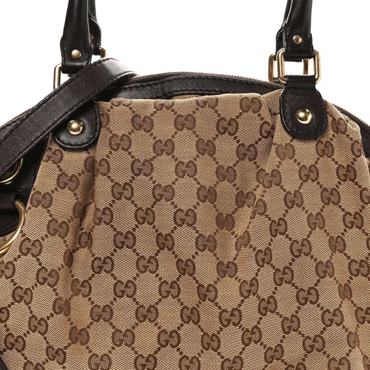 Monogram Medium Sukey Boston Bag Dark Brown