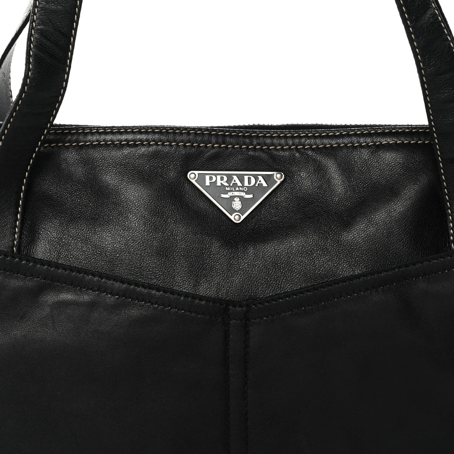 Nappa Pocket Satchel Black