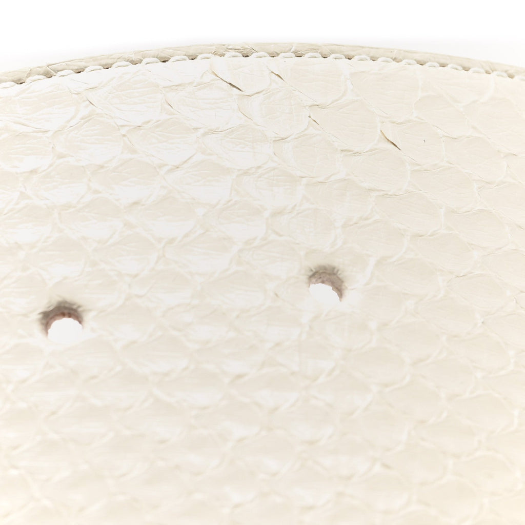 Snakeskin Corset Buckle Belt White