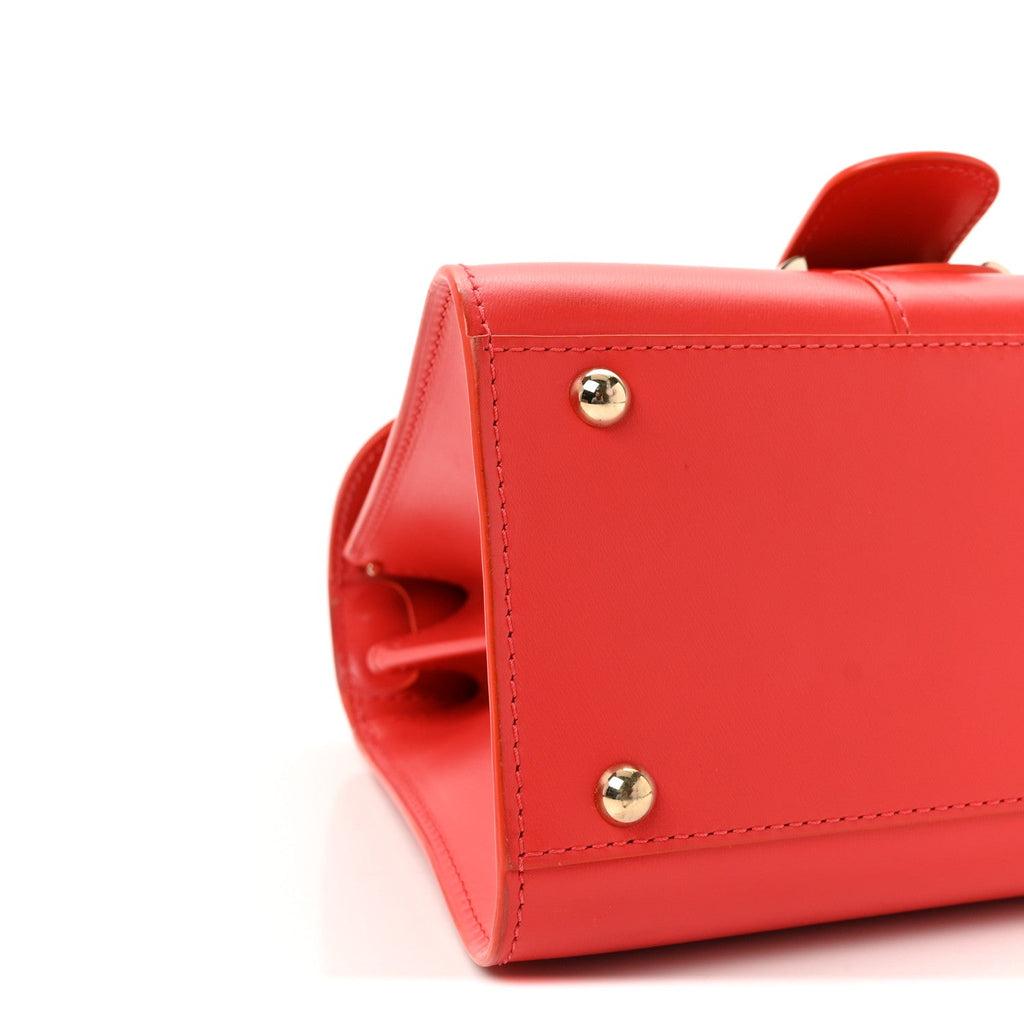 Box Calfskin Mini Brillant Satchel Coral