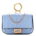 Nappa Matisse FF Embossed Nano Baguette Charm Placid Blue