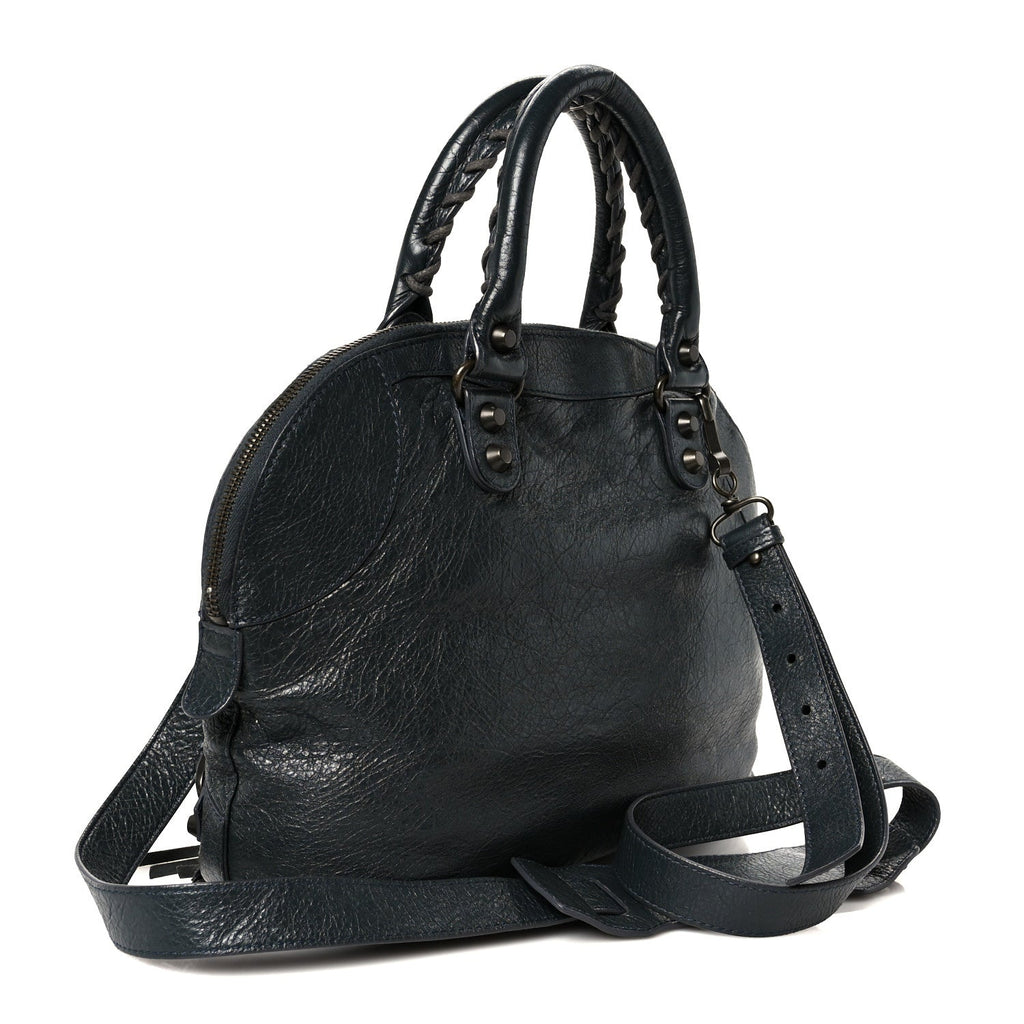 Agneau Classic Hardware Bowling Bag Anthracite