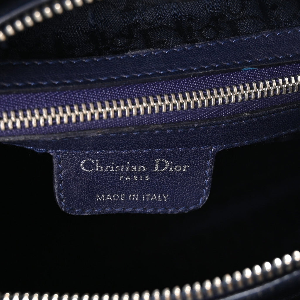Lambskin Cannage Large Lady Dior Royal Blue