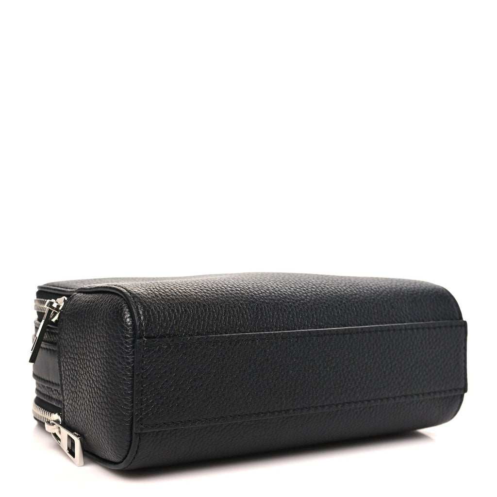 Soft Grained Calfskin Mini Camera Bag Black