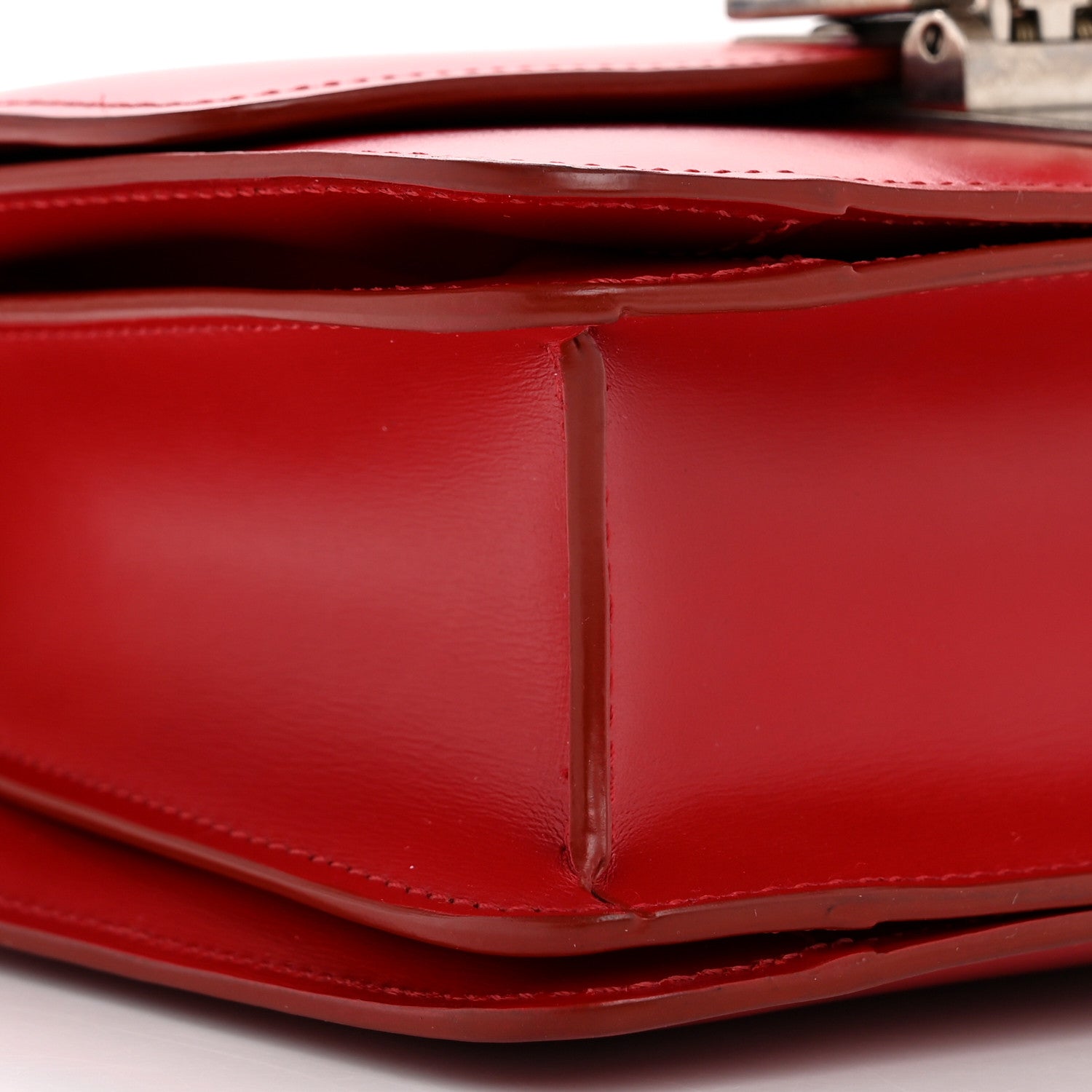 Box Calfskin Small Classic Box Flap Bag Red