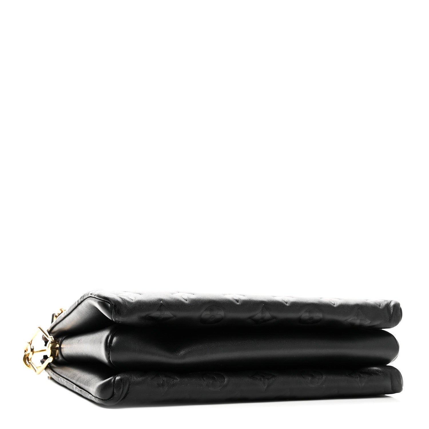 Lambskin Embossed Monogram Coussin PM Black