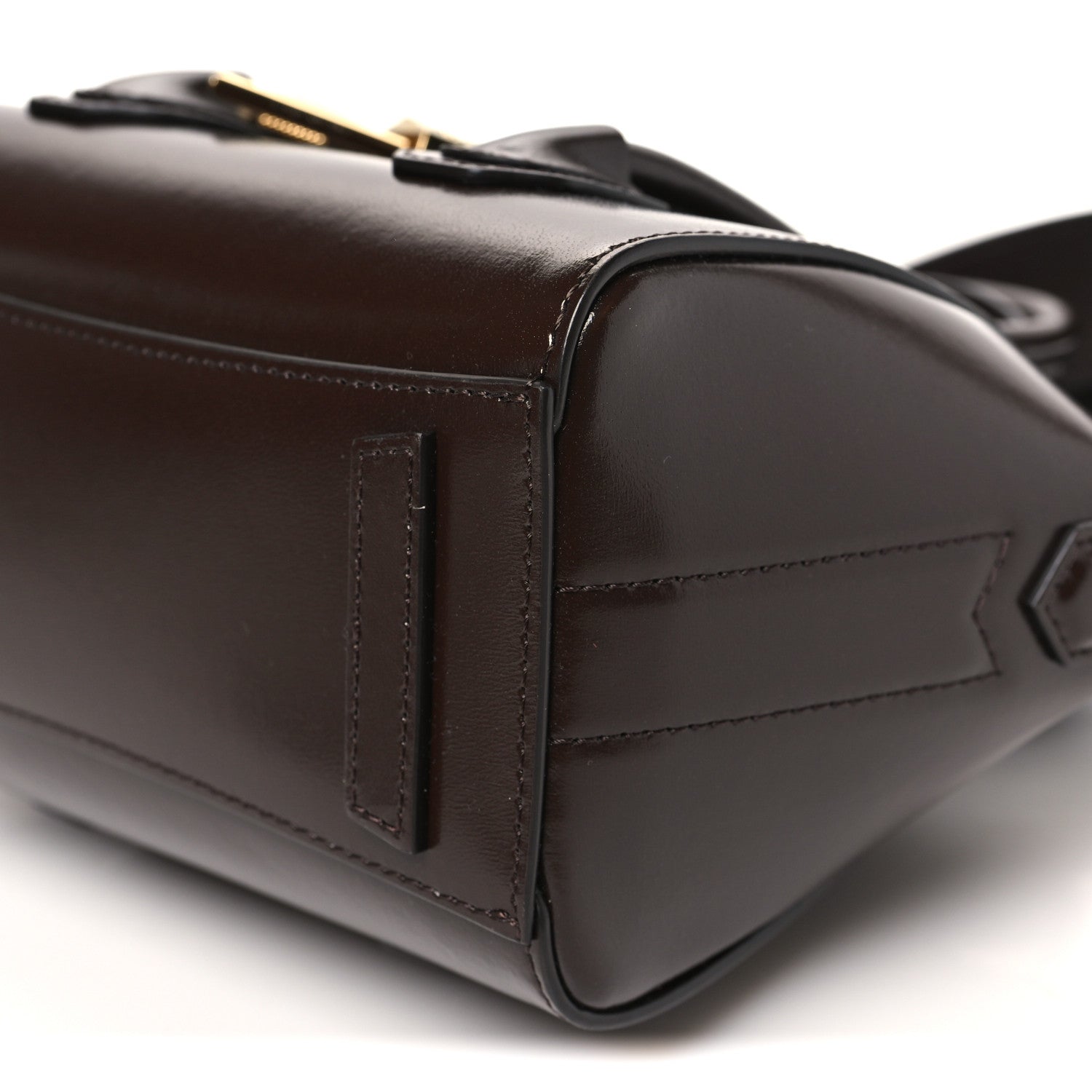 Box Calfskin Toy Lock Antigona Shoulder Bag Ebony Brown