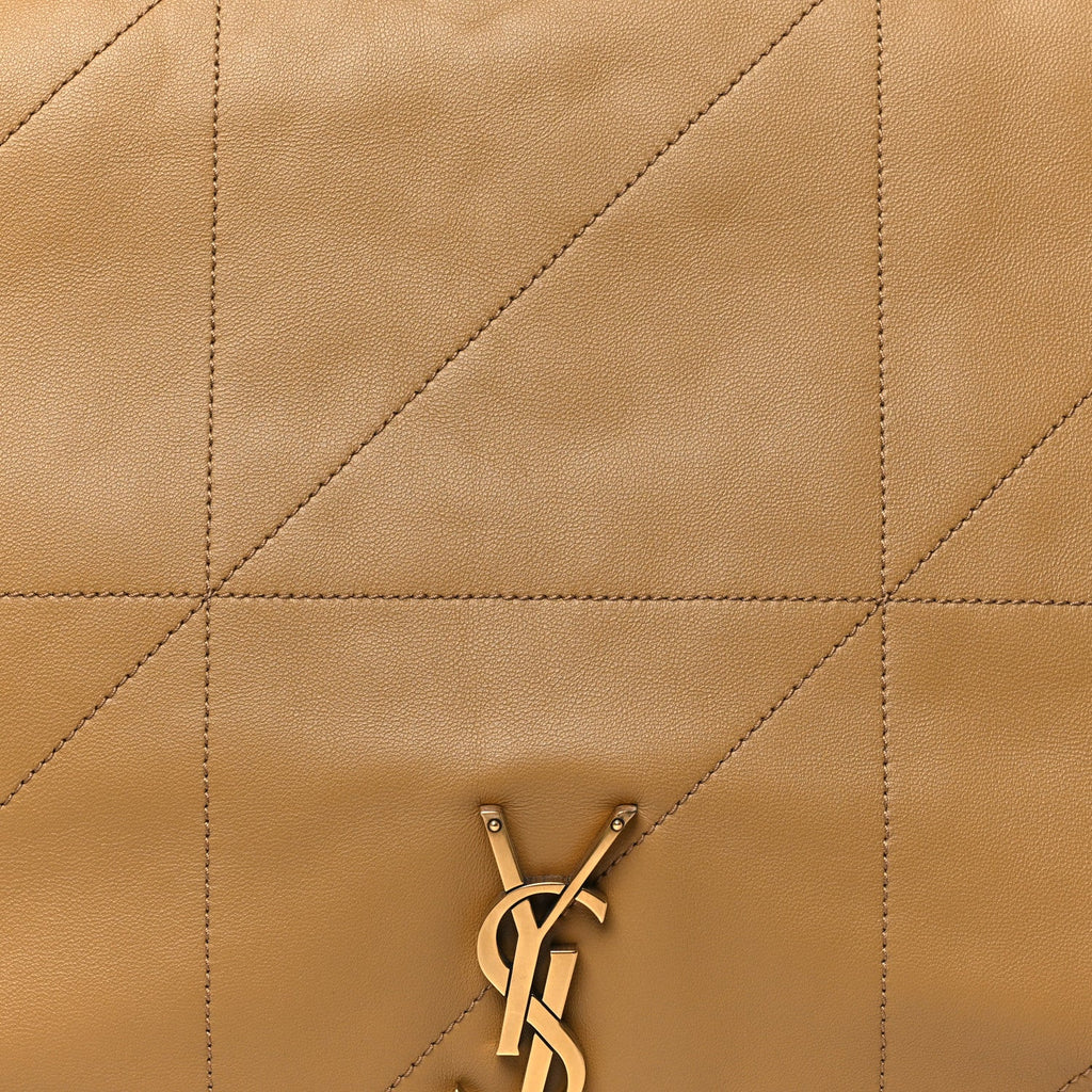 Lambskin Matelasse Monogram Large Jamie 4.3 Tabac Brown