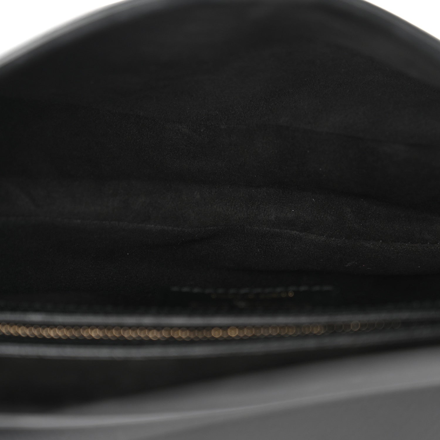 Grained Calfskin Saddle Bag With Strap Black