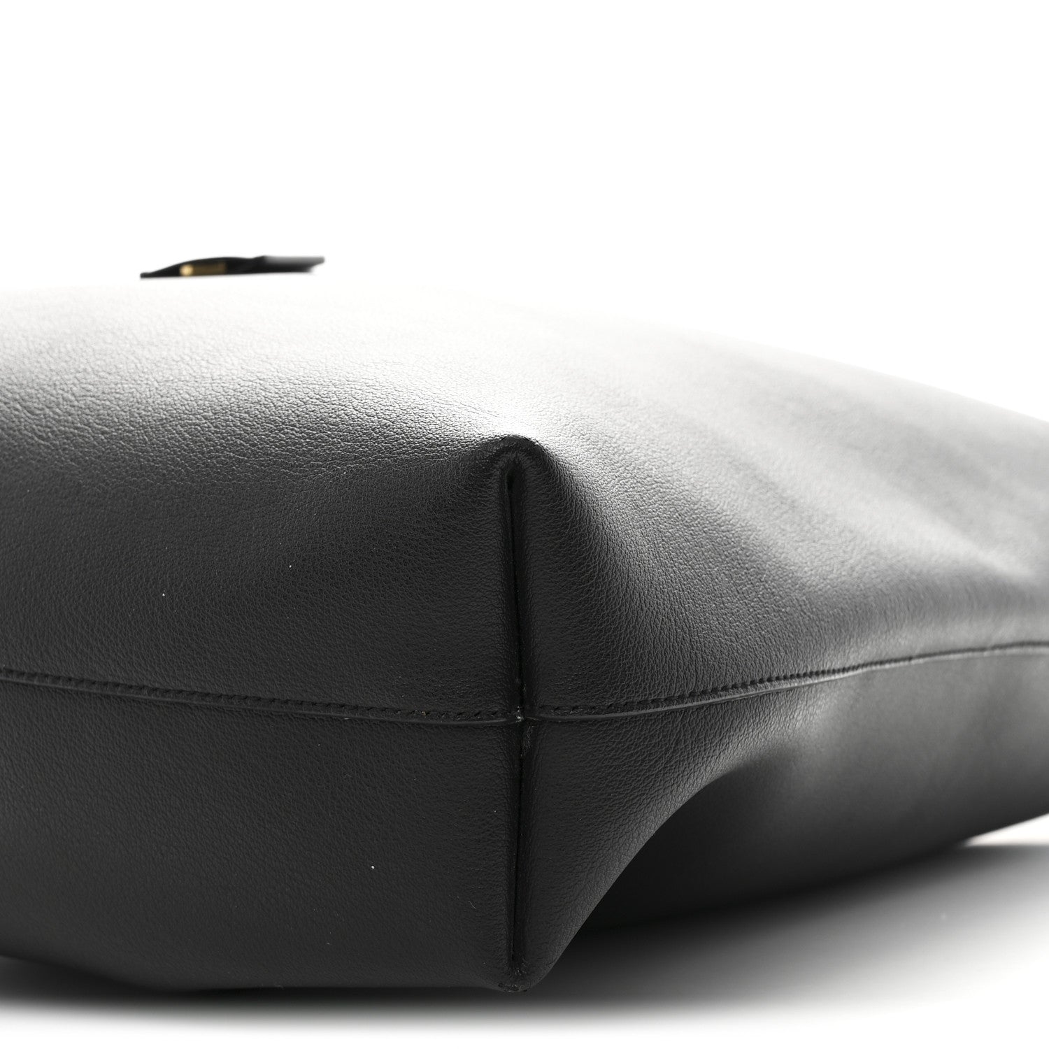 Calfskin Medium Shopping Tote Black