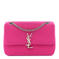 Jersey Wool Patchwork Monogram Medium Jamie Baguette Magenta