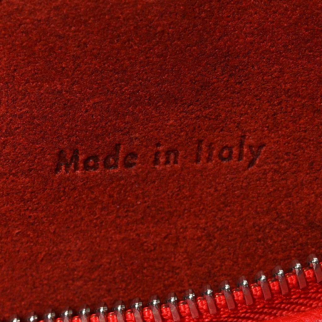 Grained Calfskin Mini Belt Bag Vermillion