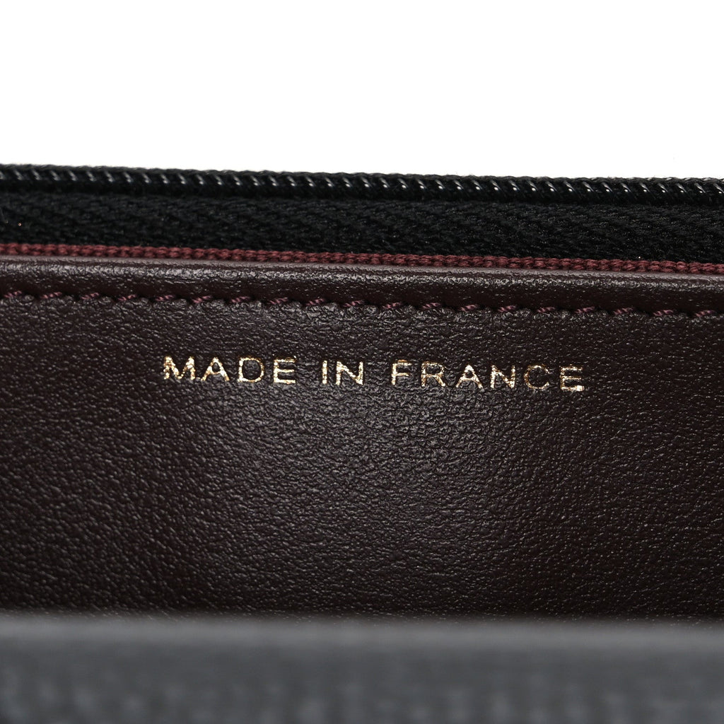 Caviar Quilted CC Turnlock Wallet On Chain WOC Black