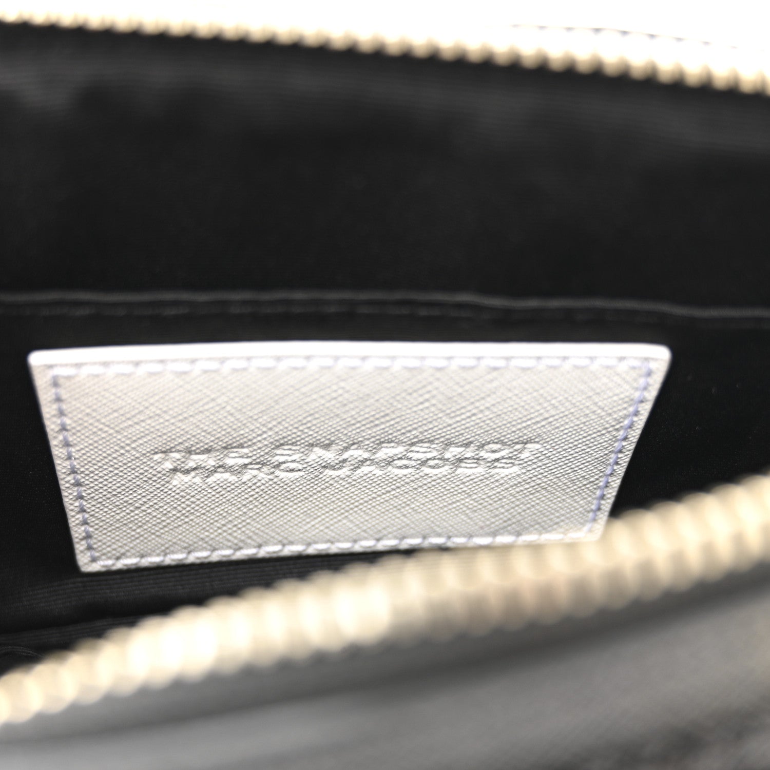 X Bloomingdales 150th Anniversary Saffiano Small Snapshot Camera Bag Black White