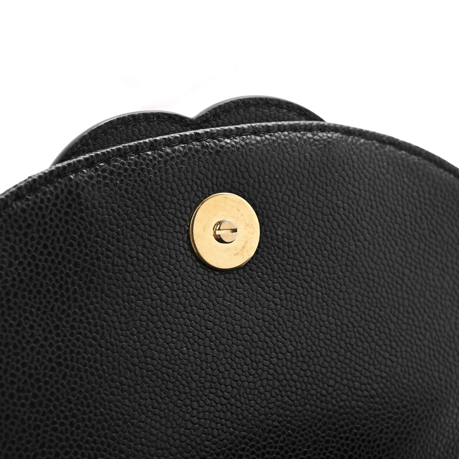 Caviar Quilted Small Messenger Flap Black