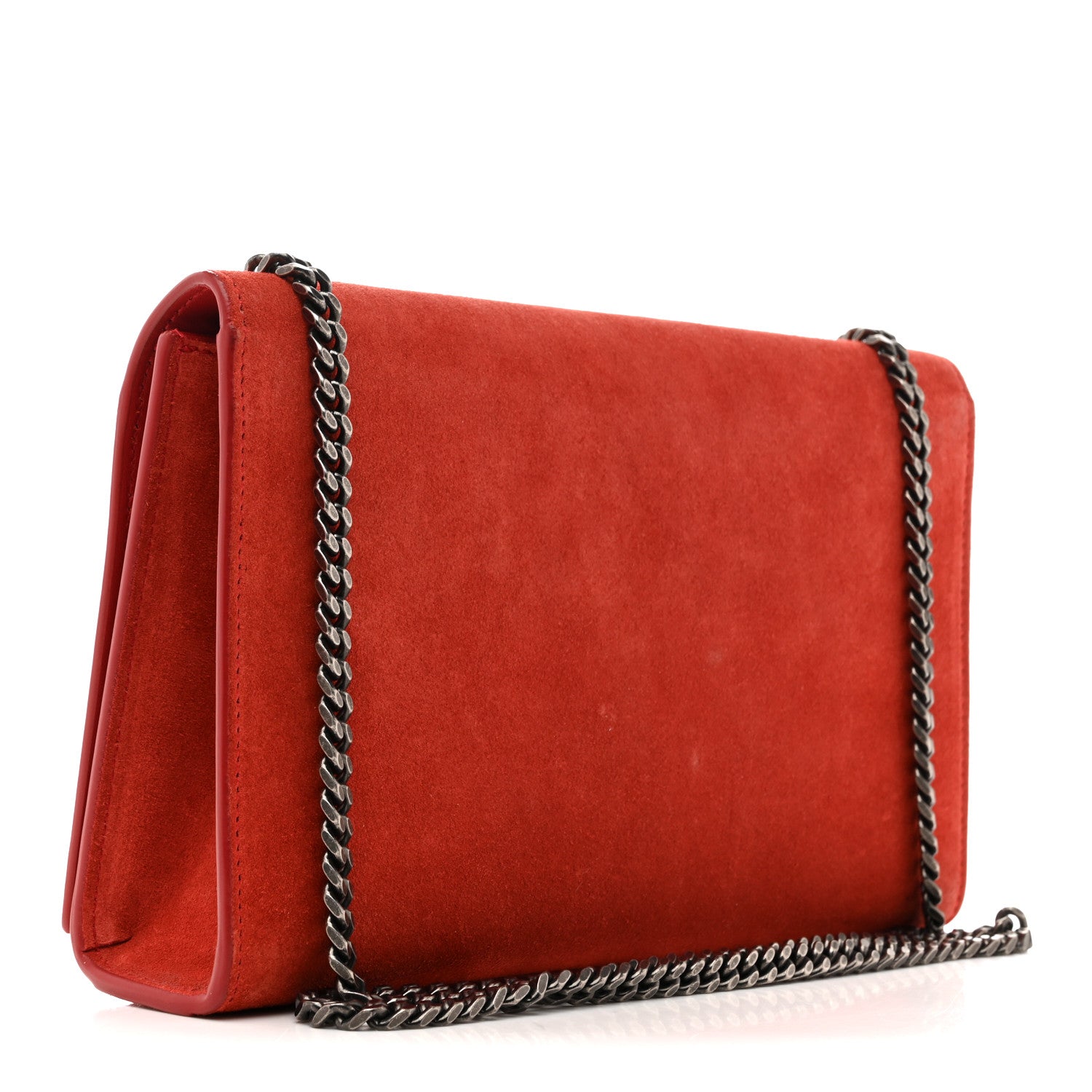Suede Star Medium Classic Monogram Kate Satchel Berry Red