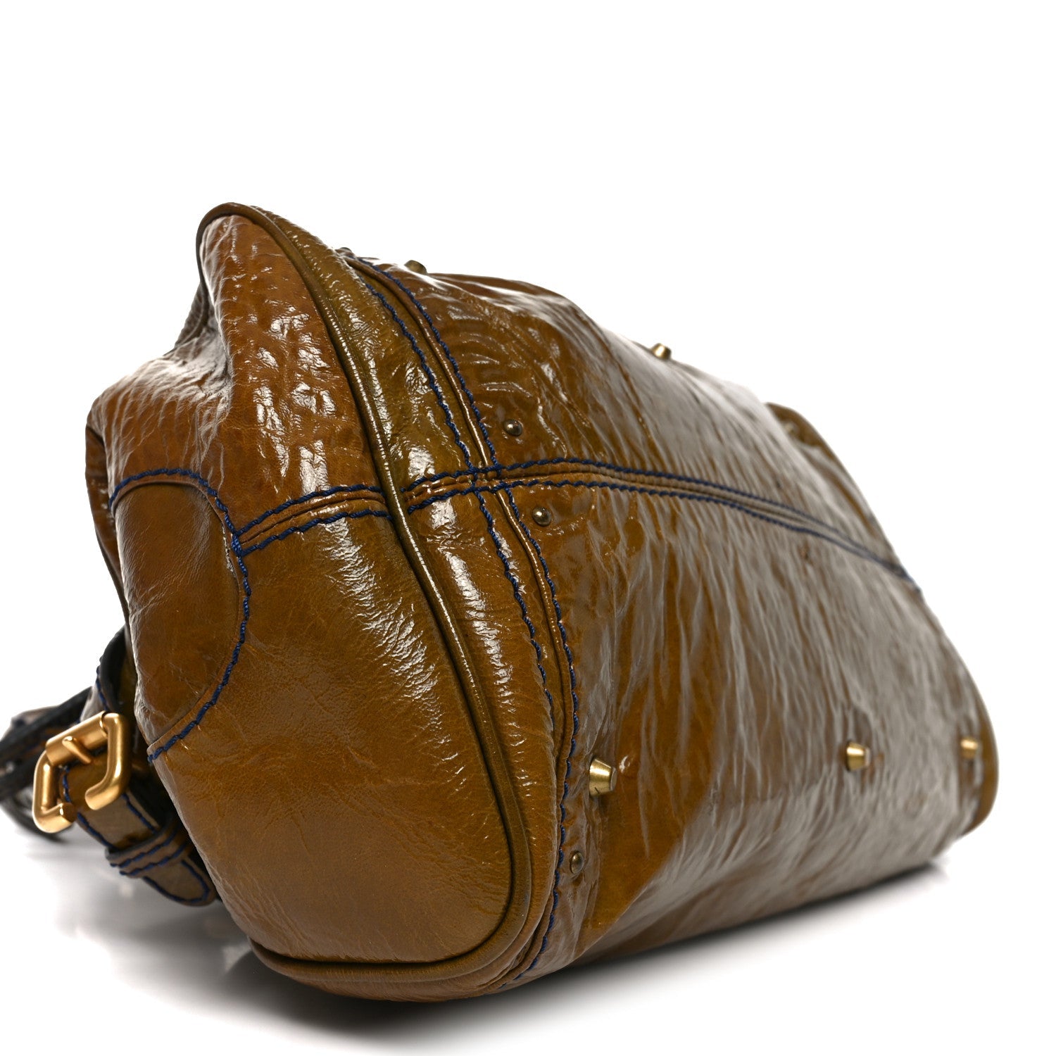 Crinkled Patent Medium Paddington Satchel
