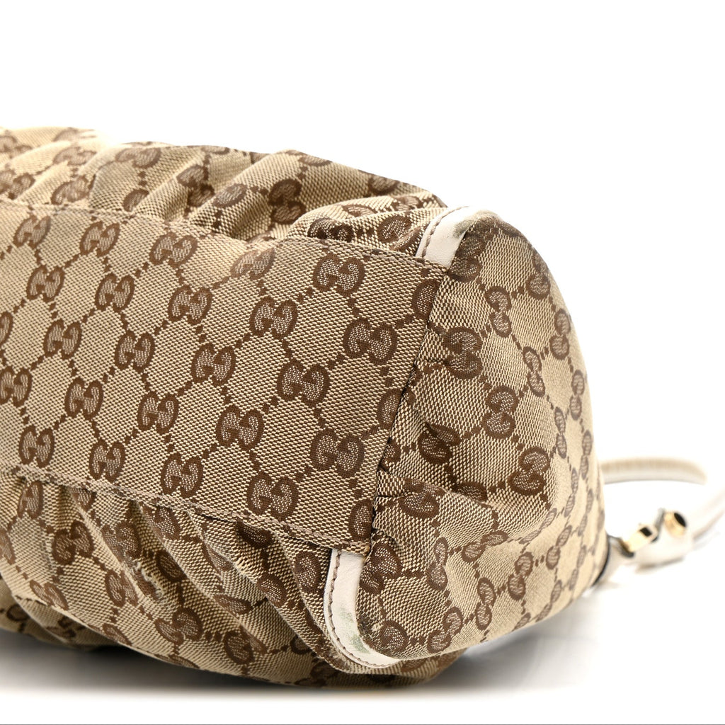 Monogram Medium D Gold Ring Hobo White