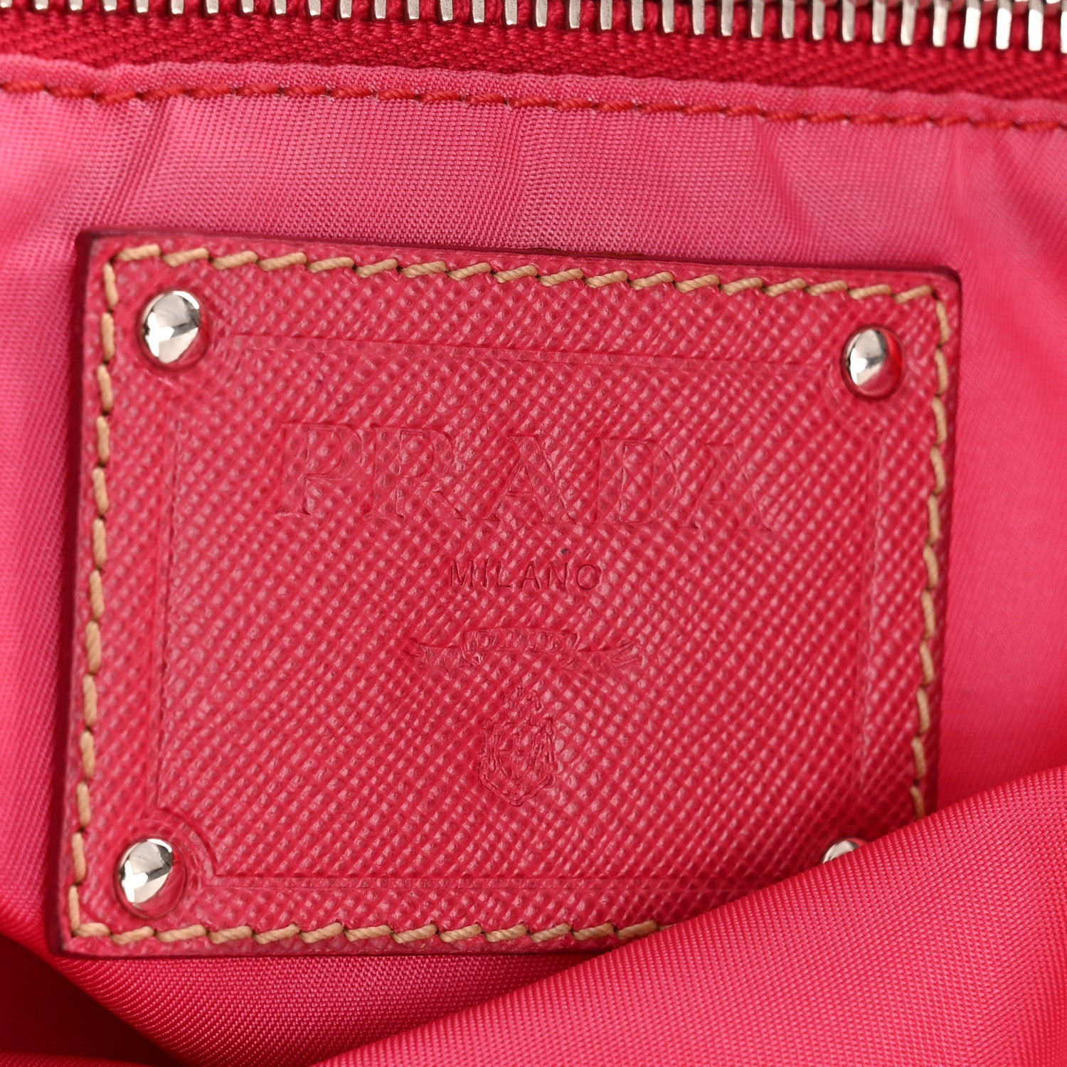 Tessuto Nylon Saffiano Tote Papaya Ibisco