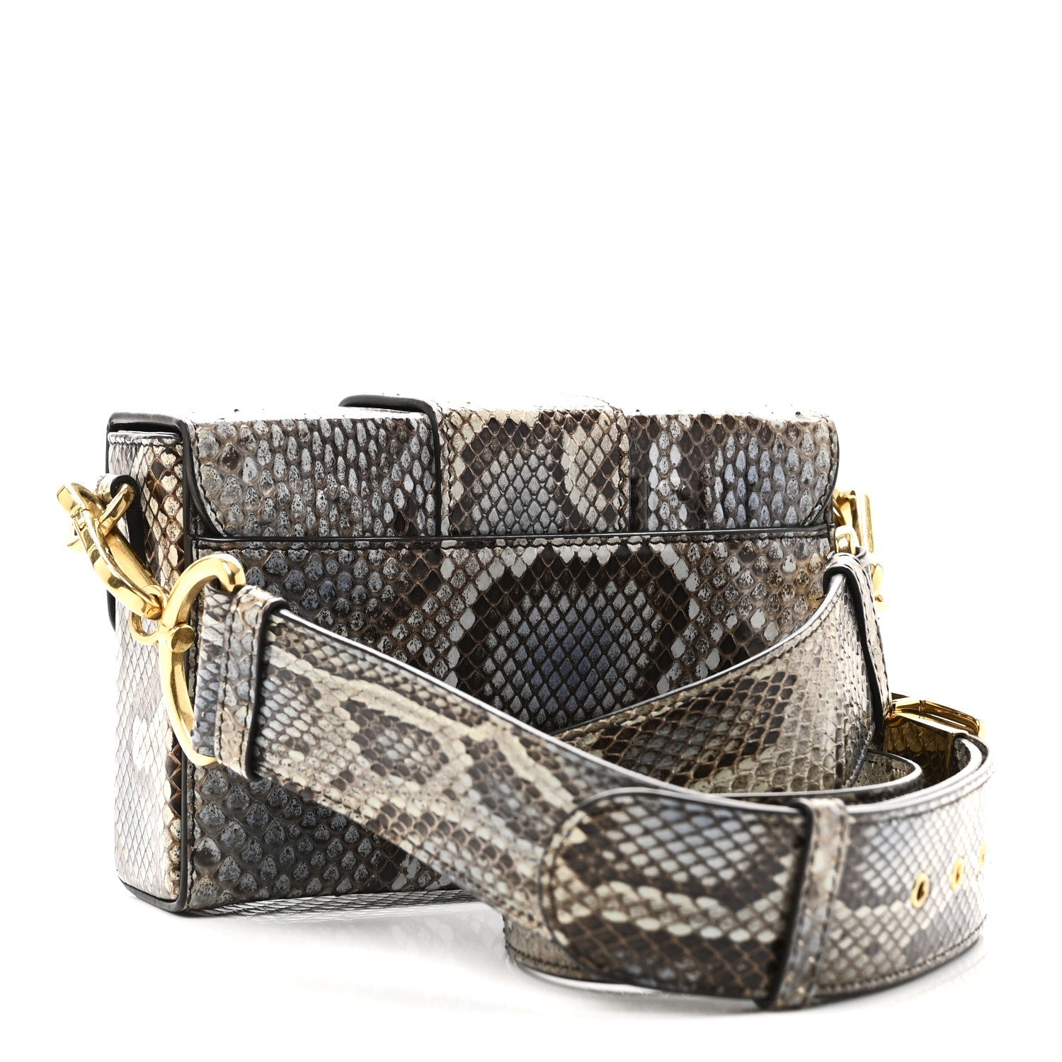 Snakeskin 30 Montaigne Box Bag Beige Multicolor