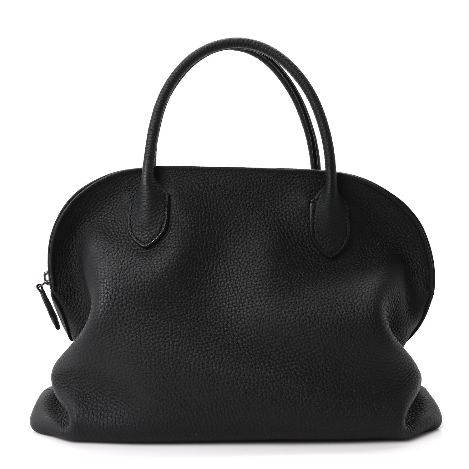 Matte Grained Calfskin Agnes Bag Black