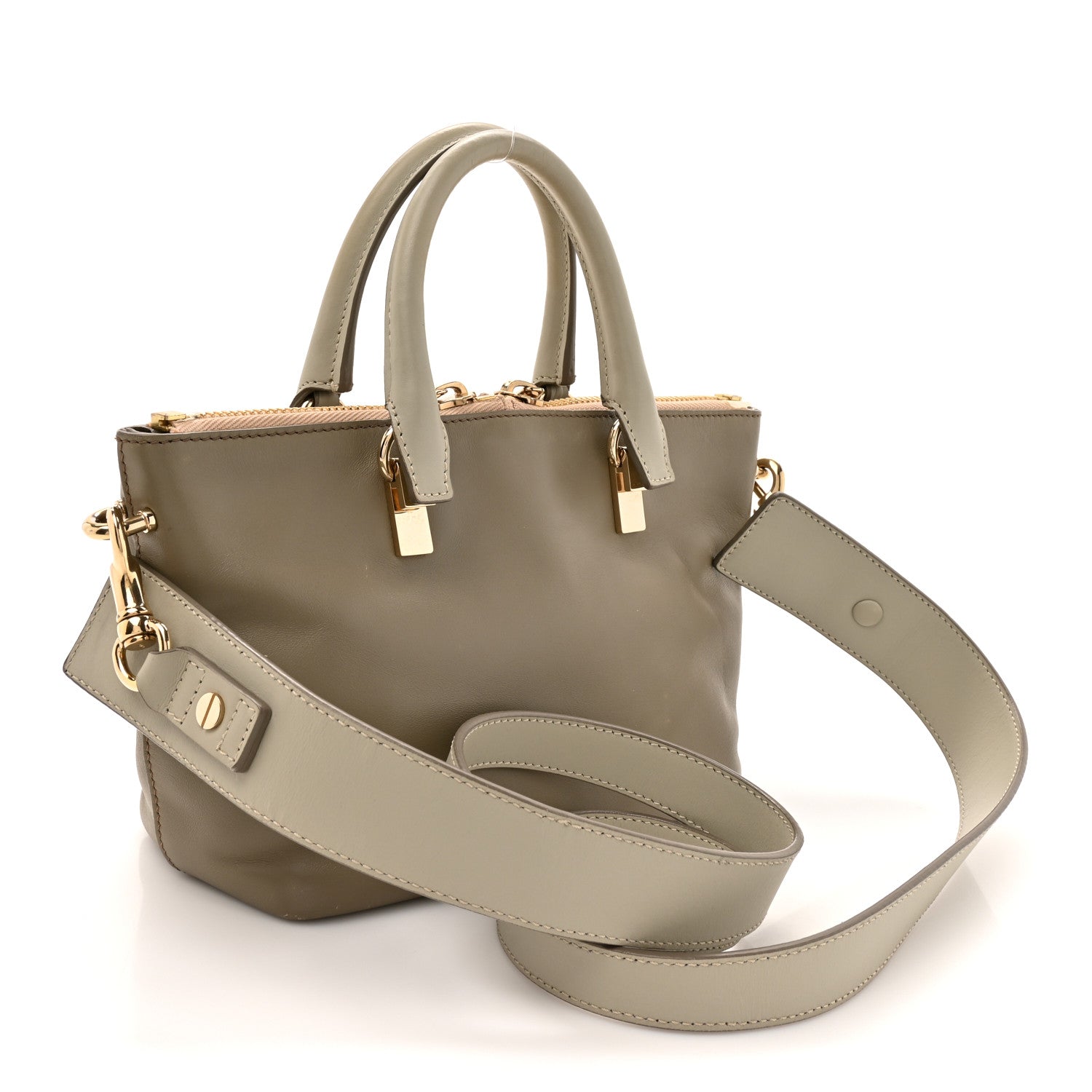 Smooth Calfskin Mini Baylee Tote Cashmere Grey