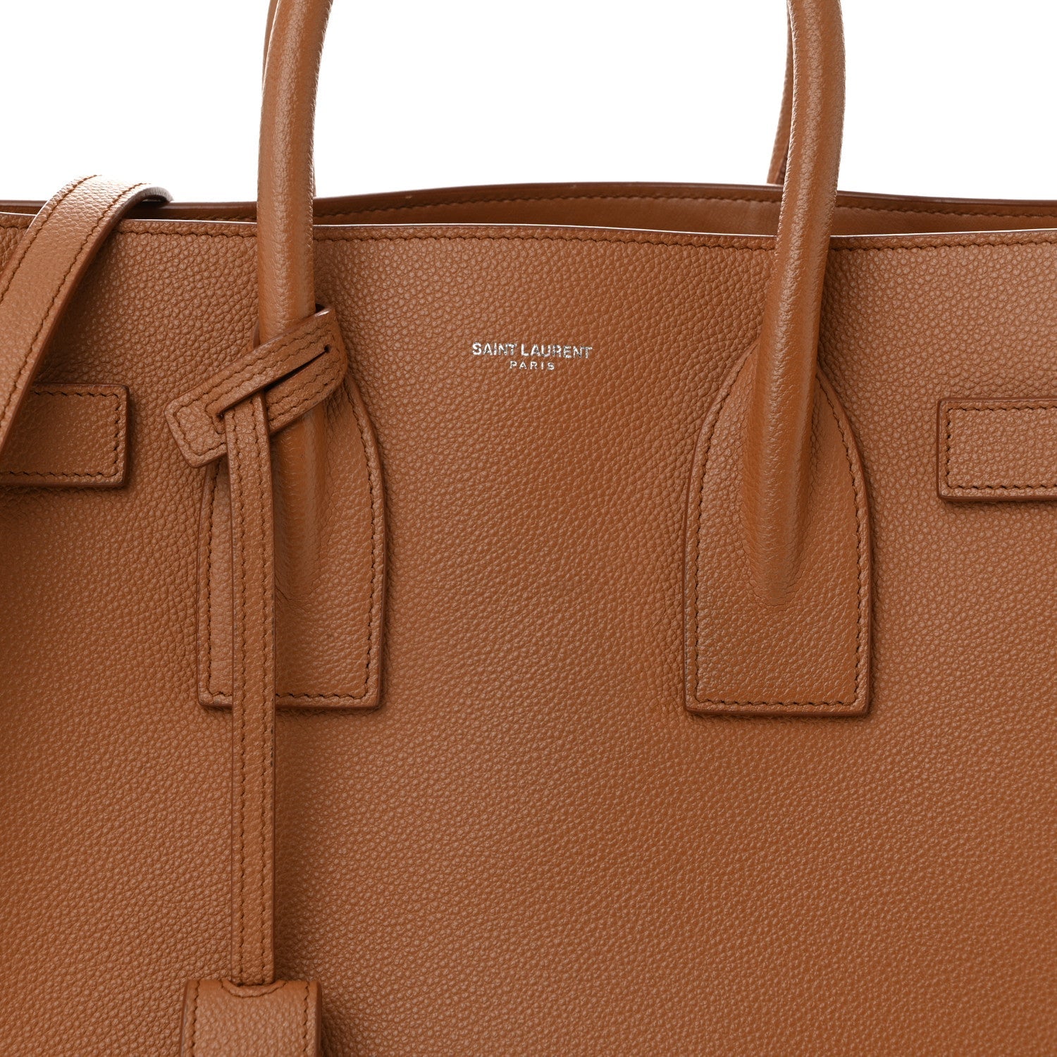 Grained Calfskin Small Sac De Jour Saddle Brown