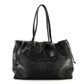 Smooth Calfskin Cuir Triomphe Cabas Drawstring Black
