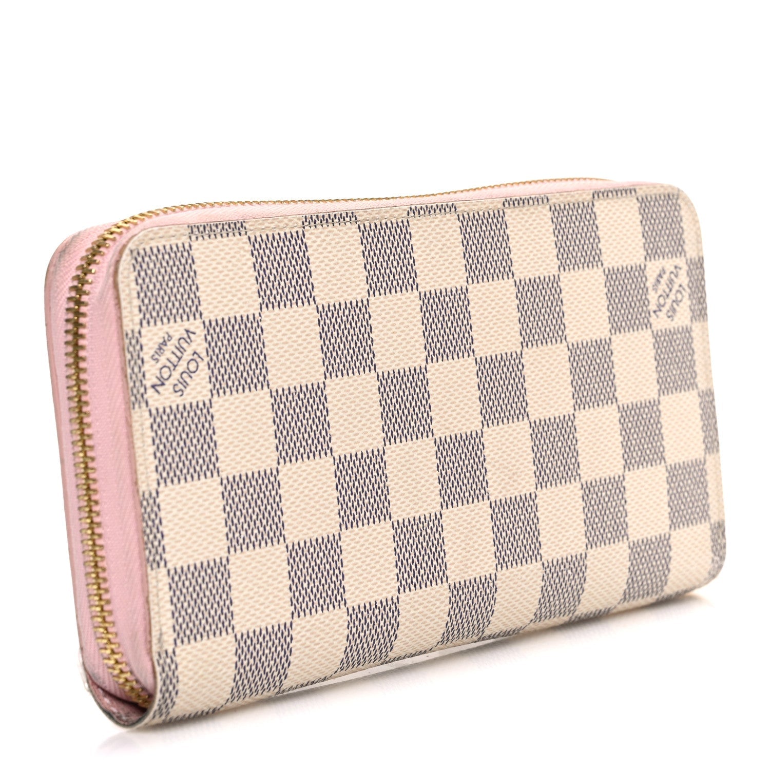 Damier Azur Zippy Wallet Rose Ballerine