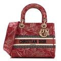 Metallic Canvas Embroidered Brocart Medium Lady D-Lite Pink