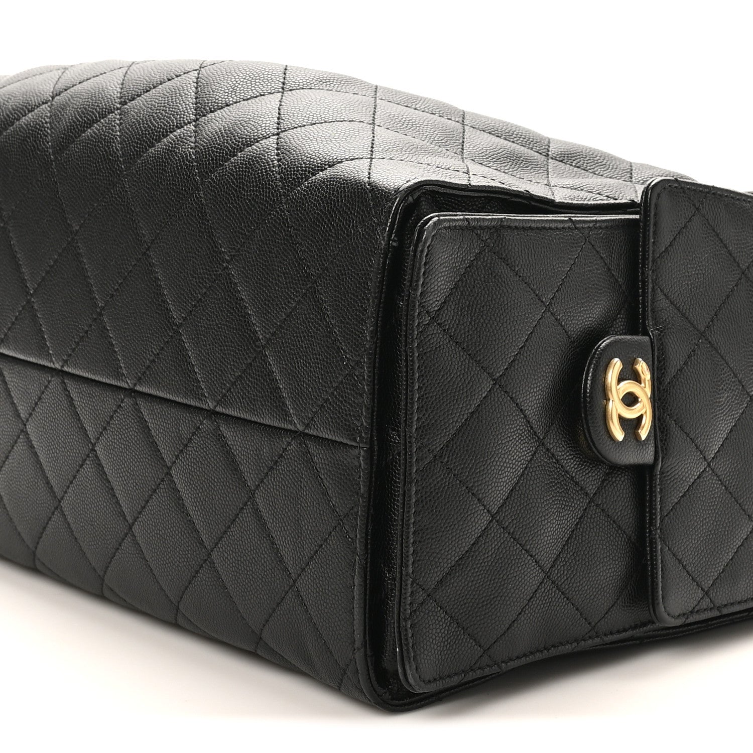 Caviar Quilted Medium Chanel 25 Handbag Black
