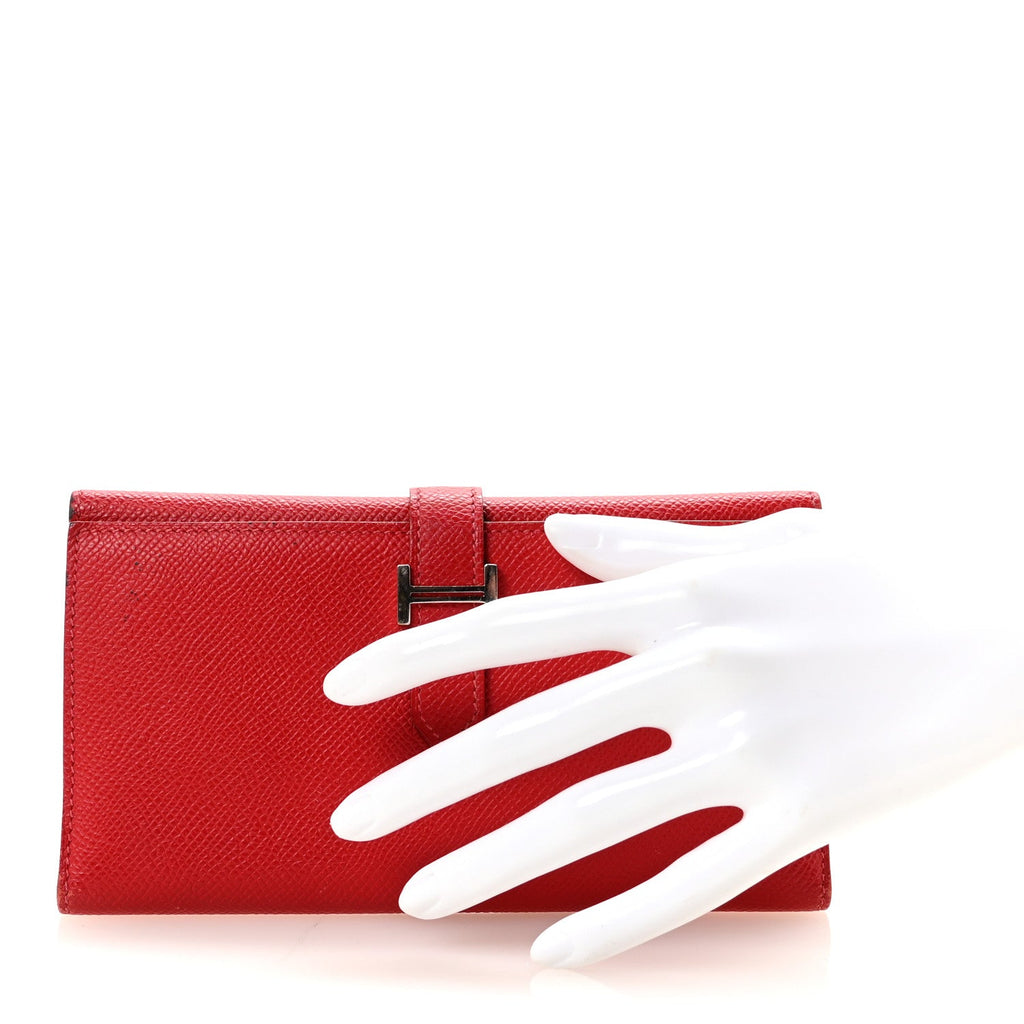 Epsom Bearn Gusset Wallet Rouge Casaque