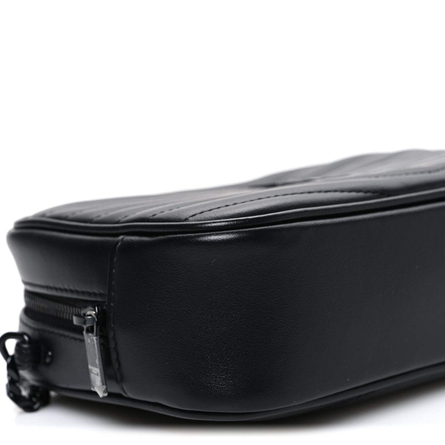 Calfskin Matelasse Monochrome Monogram Mini Lou Camera Bag Black