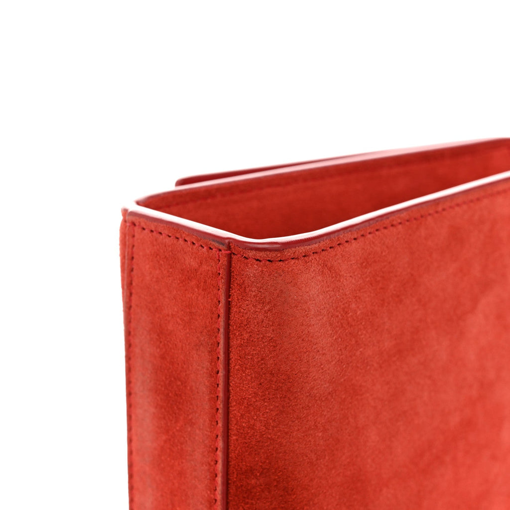 Suede Star Medium Classic Monogram Kate Satchel Berry Red